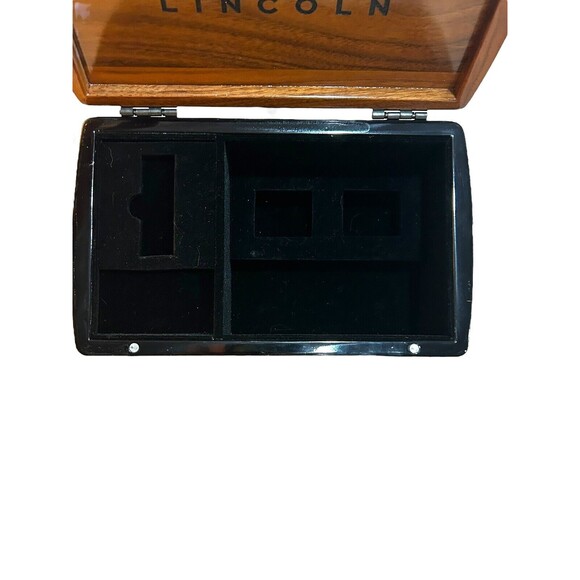 Lincoln Continental Limited Edition Black Walnut Jewelry Valet Box Hidden Drawer - Picture 4 of 14